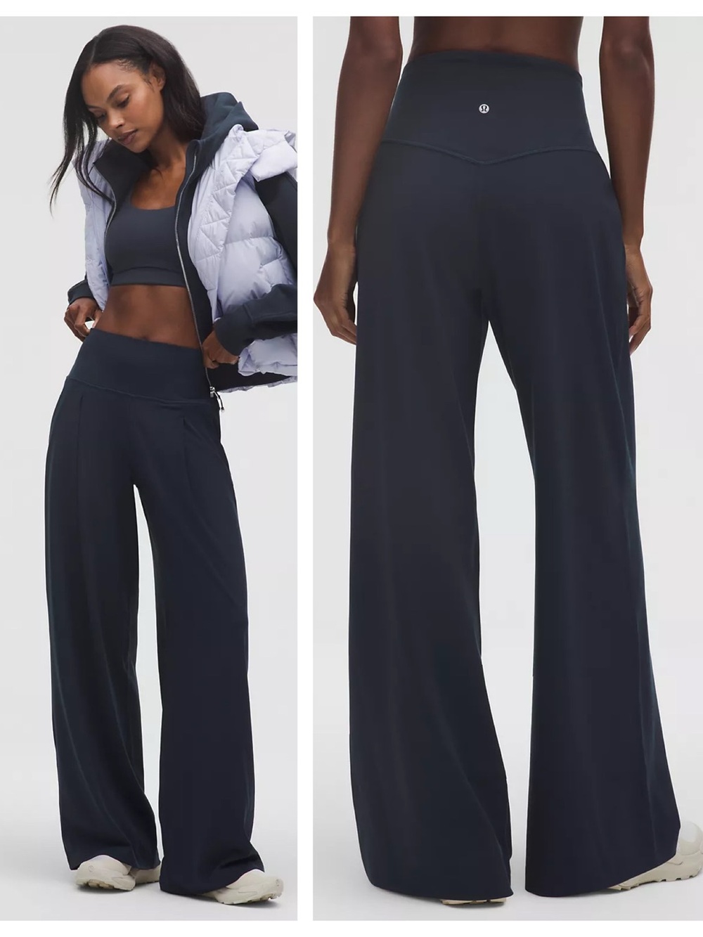 Lululemon Align Palazzo Pant Short True Navy Blue Size 8 NWT Wide Leg Pants